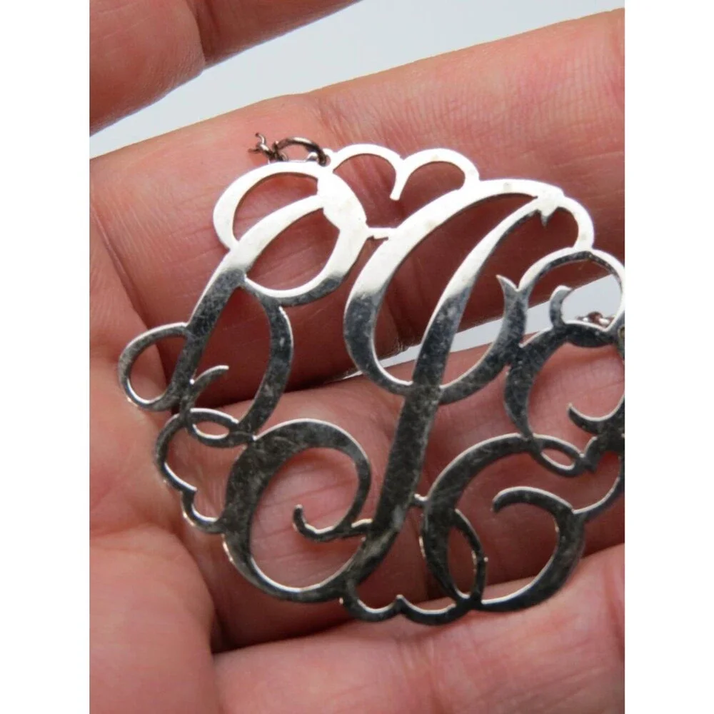 14k Initials R-J-E  Nameplate